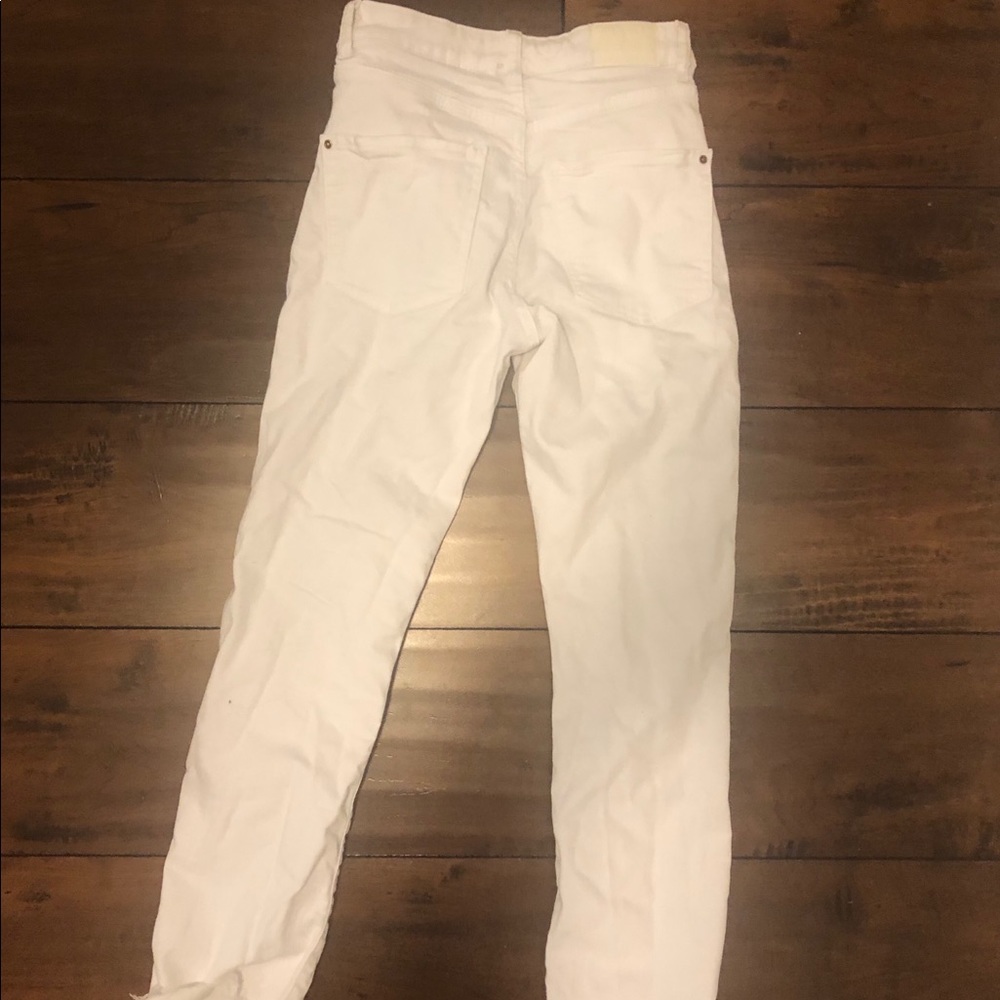 Zara straight white jeans